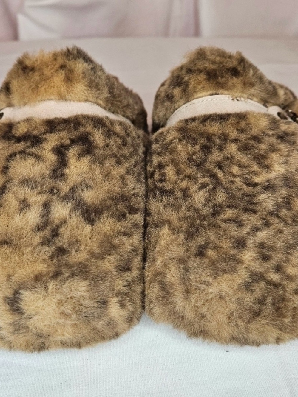 Vintage Havana Brown Faux Fur Clog Sandals - Picture 5 of 9